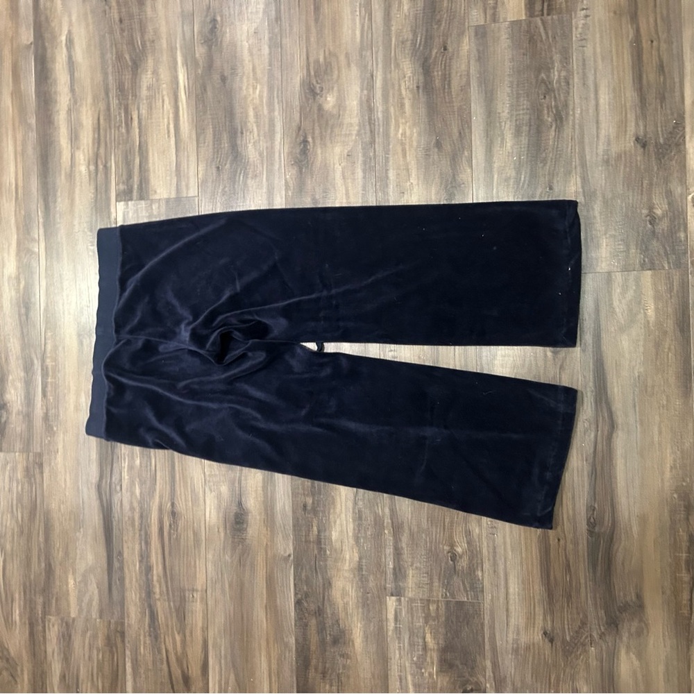 Juicy Couture Velour Wide Leg Pants with Pink Logo - Picture 7 of 7